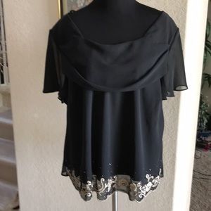 Blouse petite 24w or fits size 2X , lined